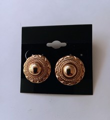 Vintage Nadri Goldtone Earrings Pierced 7/8 Inch