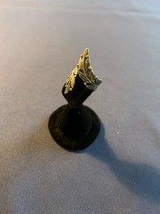 Vintage sterling silver feathers by pass ring nice open work & stamping Mexico