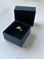 Vintage Clear Cubic Zirconia Ring Gold Plated Womens Size 7
