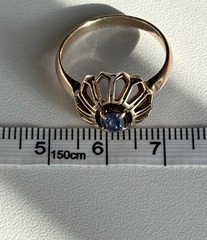 Antique Edwardian 10k Rose Gold HALO Ring Size 8 Ladies STUNNING RARE SETTING