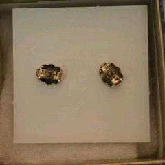 Vintage 1980 Avon Snow Fantasy Pierced Earrings Surgical Steel Posts In Box