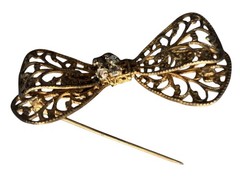 Vtg Miriam HASKELL Signed Bow Brooch For Repair Repurpose AS IS