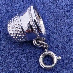 Vintage Monet Bracelet Charms Oldie Sports Car Roadster & Sewing Thimble
