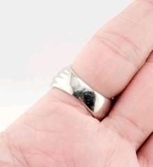 Vtg Sz 8 Ring ESPO Band Dome Oval Cubic Zirconia Swirl 14KGE Jewelry J ESPOSITO