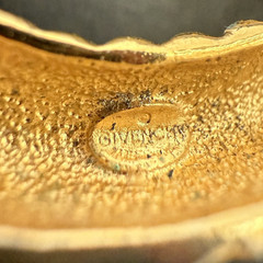 Vintage Givenchy Necklace Oval Link Rhinestone & Color Cabochon Gold Tone READ