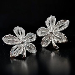 Sarah Coventry Earrings Clip On 1960s Silver Tone Vintage Joy Ivy