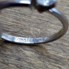 Vintage 1950s Unca’s CZ Sterling Silver Solitaire Band Sz. 6.5