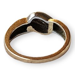 Vintage 10KT Yellow Gold and White Gold Diamond Ring Size 7