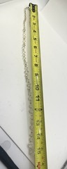 Vintage Jewelry Cut Crystal Bead Necklace -no Clasp- 31” Long- Gold Bead Spacers