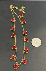 Lot Rose Pins Necklaces Liz Claiborne EBJ V Evers NRT 1 Sterling Marcasite 925