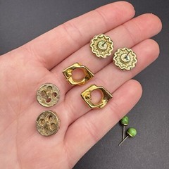 Vintage to Now Post Back Earrings Lot of 8 Pairs Multicolor Fashion Pierced Ear