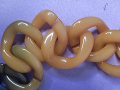 Pono By Joan Goodman Resin Chain Link Necklace MADE IN ITALY