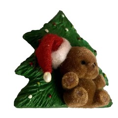 Vintage Christmas Tree Pin Brooch Lot 7 Holiday Festive Trees 3D