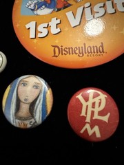 vintage button pin pinback lot Religious Four H Disneyland