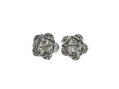 Vintage Strung Crystal Bead Cluster Clip Earrings