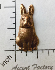 42135 – 2 Pc Sitting Rabbit Jewelry Finding Copper Oxidized