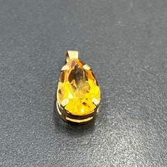 Imperial Gold Vintage 14K Gold Mexico Citrine Pear Teardrop Pendant (1.84g)
