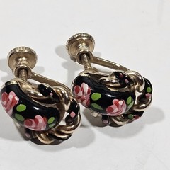 Vintage Earring Lot, 14 Pairs, 50s-80s, Floral. Cottagecore