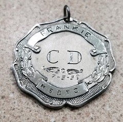 Vintage 1959 Sterling Silver Frankie N.S.D.T.C CD Pendant- 7-5-59- 15.7 Grams