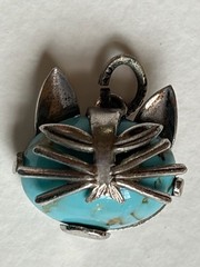 Vintage Sterling Cat Charm Signed Beau