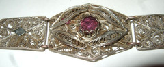 Silver Filigree Bracelet Elegant Estate Jewelry Vintage Style Seven Inches