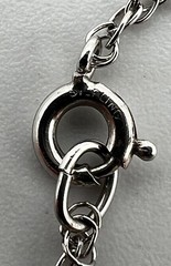 Antique Vge Sterling Silver Art Deco Photo Locket Necklace 20” 9.6gram monogram