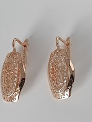 Vintage 1990-s 14 Ct Rolled Gold Zircons Earrings-Hallmarked 585 RG