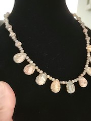 Vintage JTV Leopard Jasper Semi Precious Gemstone Bead Necklace Fishhook Clasp