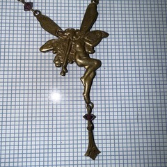 Kingston NY Necklace Nymph Fairy With Wings Plus One Earrings 20” Free Earring