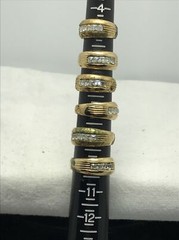 Vintage 18KT GE Gold Plated & Rhinestones in Bold Look Ring varied sizes