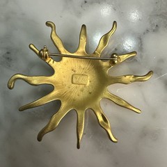 L R ~ Lady Remington signed Vintage Sunshine brooch