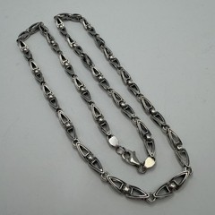 Vintage 925 Sterling Silver Heavy Men’s Chain Necklace 58g (2.05 oz) 26 in (66