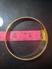 1970s–1980s Vintage Monet Gold-Plated Diamond-Cut Bangle Bracelet small