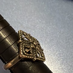 Sterling Silver 925 Vintage Style Silver And Black Ring 7