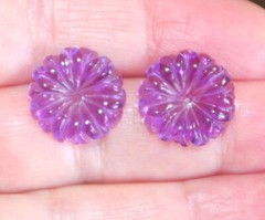 Vintage Amethyst Flower Jackets For Earrings Use With Any Studs You own