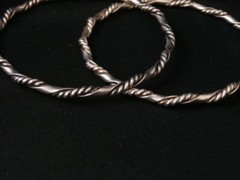 Unique Vintage Sterling Silver Twist Southwestern Bracelets. Make Offer! #1774