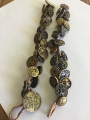 ANTIQUE BUTTON Bracelets European , West Germany, Czech. Circa 1900 2 BRACELETS