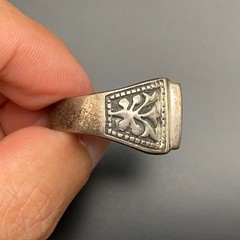Vintage Black Onyx Sterling Silver Ring Size 11.25