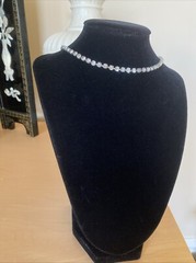 Art Deco Vintage Choker Necklace Estate Jewelry Pre-owned Cut Crystal 14.5″