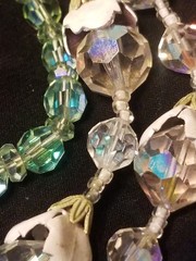 Vendome Jewelry Set, 2 Necklaces, Australian Crystal, Earrings, Bracelet, Green