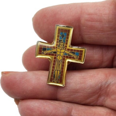 Metal Push Pins Crosses Peace on Earth Lot of Three