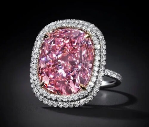 5.30 Ct Pink Diamond Art Deco Antique Vintage Wedding Ring 14K White Gold FN