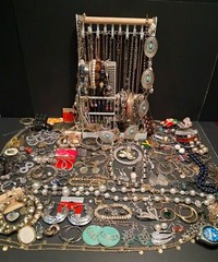 Vintage Jewelry Lot Earring Necklace Bracelet Over 6lbs + Estate Mix PLS READ