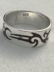Sterling 925 Silver Vintage Southwest Estate Ring Size 8.5 Weighs 5.2 Gram 7.5mm