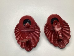 Vintage Large 1980s 1990s Statement Bold Heavy Earrings Clip-on Lot Bakelite