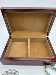 Vintage Jewelry Box Pineapple Design Filled with Vintage Jewelry Mixed Lot
