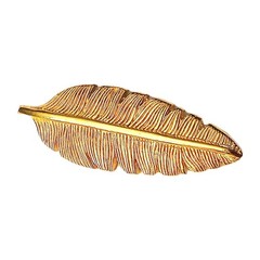 Poggi Of Paris Gold Tone Leaf Brooch Vintage