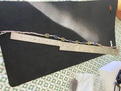 Necklace Art Glass Lavender, Yellow, and Pink Beads 18-inches
