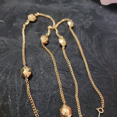 Vintage Gold Tone Necklace 29 Inches As Pictured -VM87