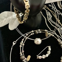 Vintage To Modern Mixed Estate Costume Jewelry Lot Silver Tone Rhinestones More